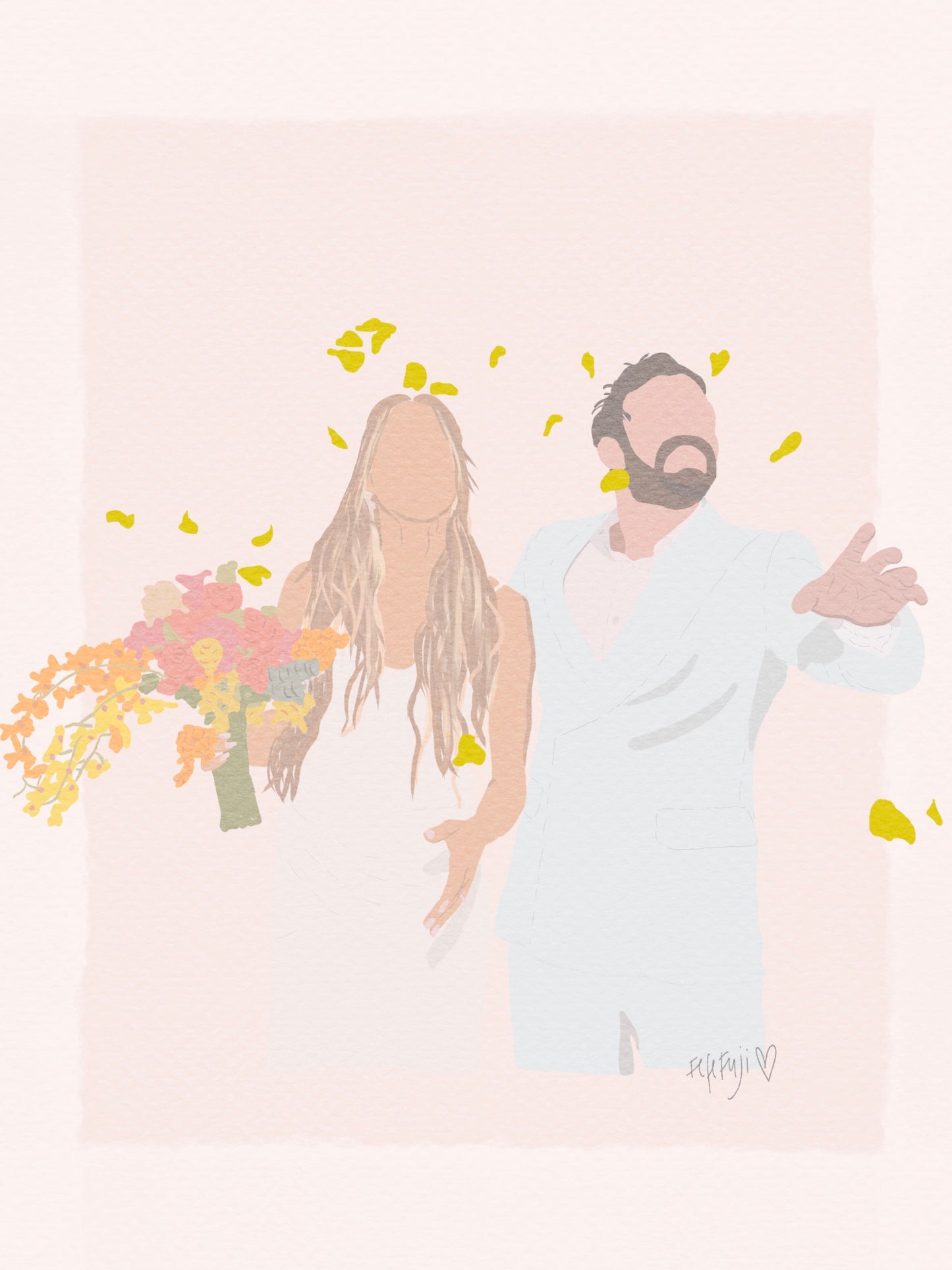 Giz e Caneta: Desenho minimalista personalizado