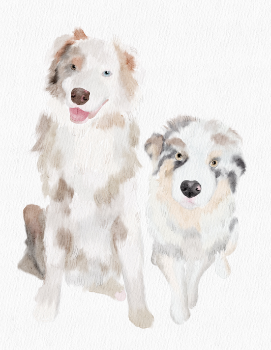 {impresso} aquarela detalhada e personalizada do seu pet