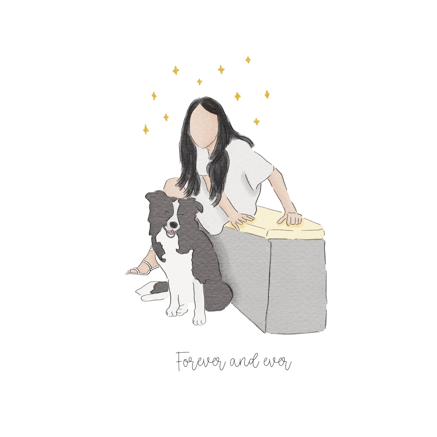 {impresso} aquarela digital: minimalista c/ contorno