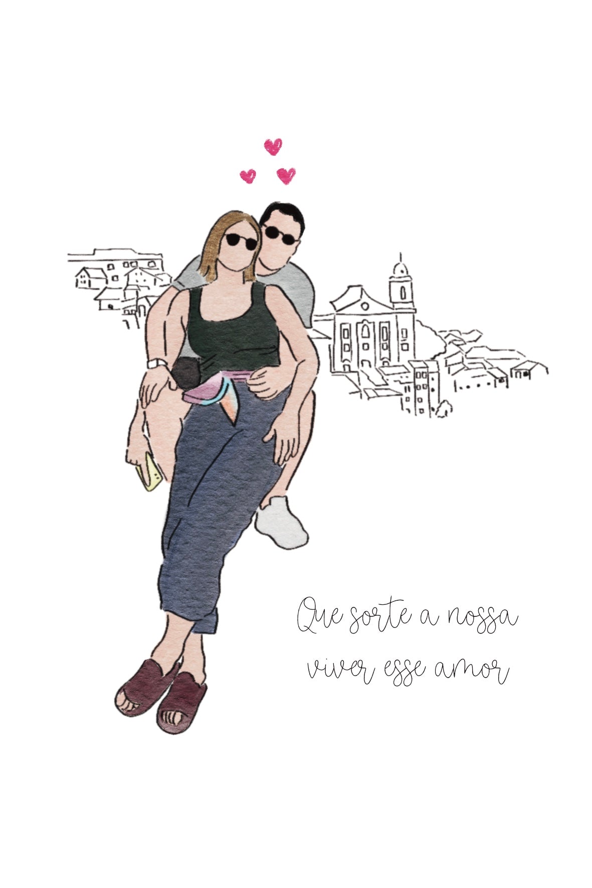 {impresso} aquarela digital: minimalista com fundo e contorno