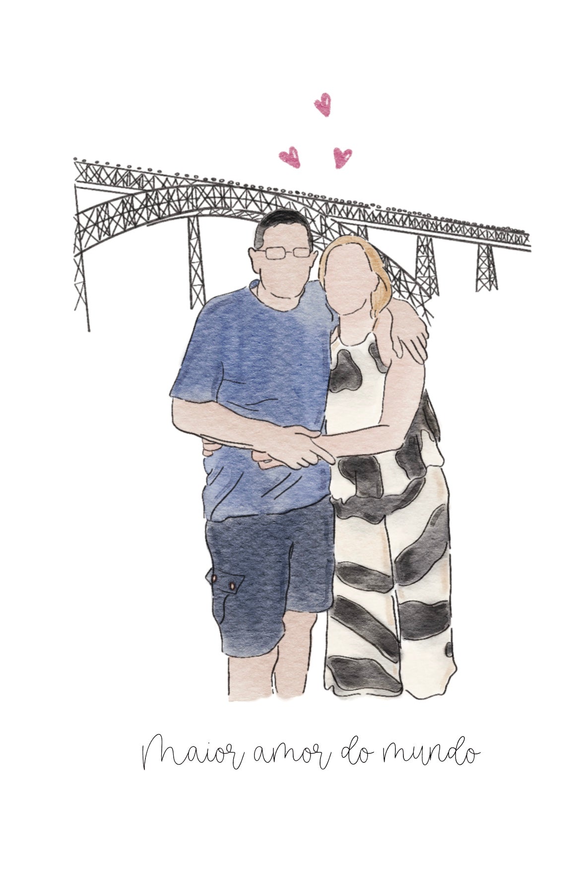 {digital} aquarela digital: minimalista com fundo e contorno