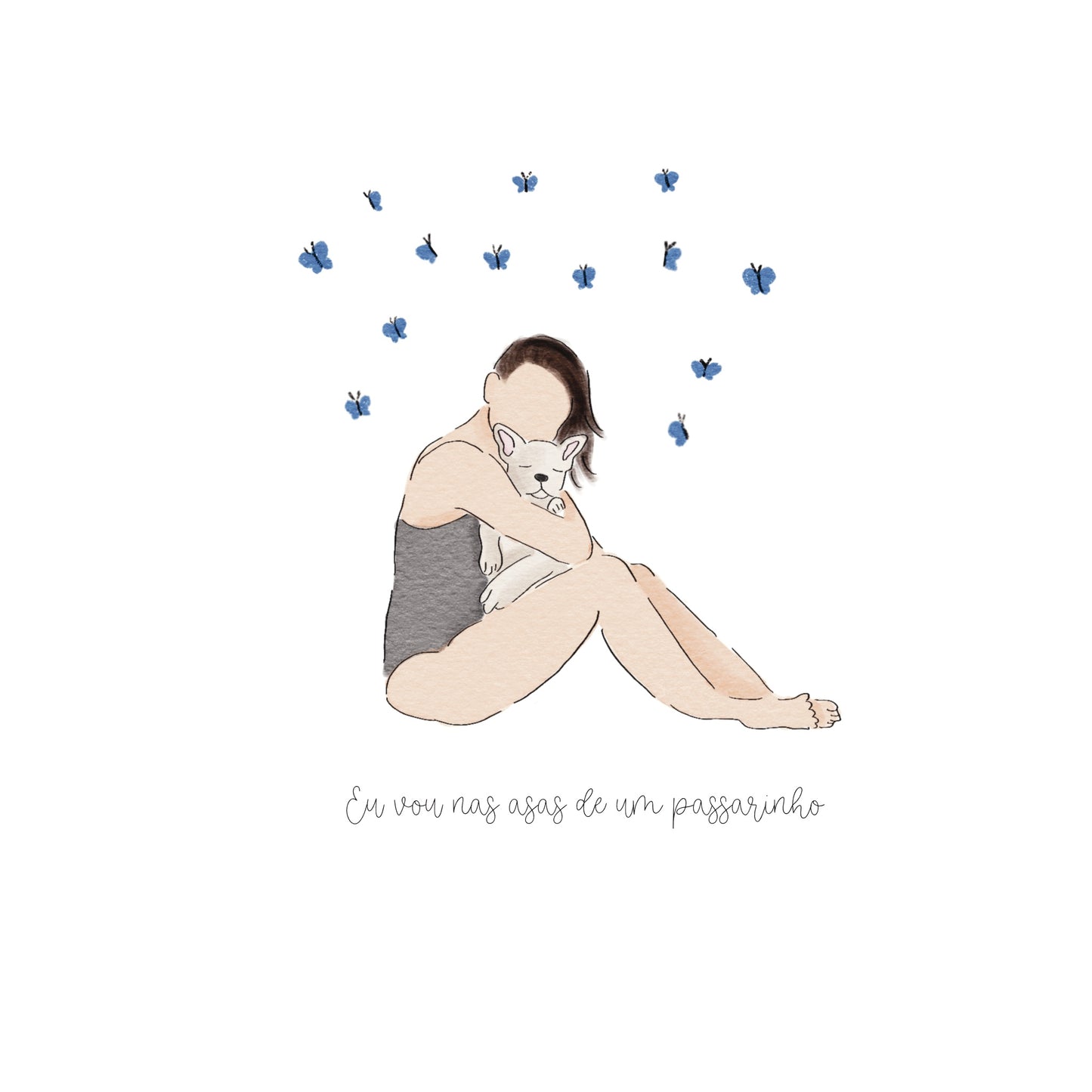 Aquarela Digital: Desenho minimalista personalizado (urgente)