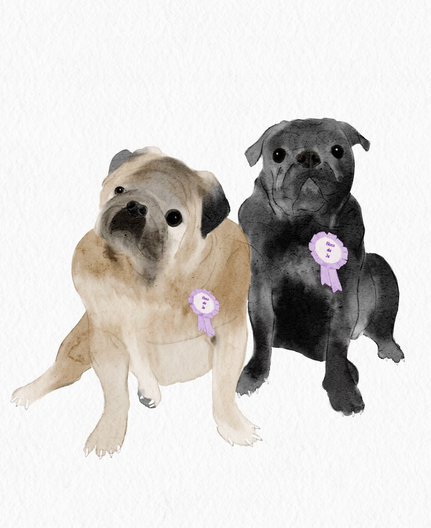 {digital} aquarela detalhada e personalizada do seu pet