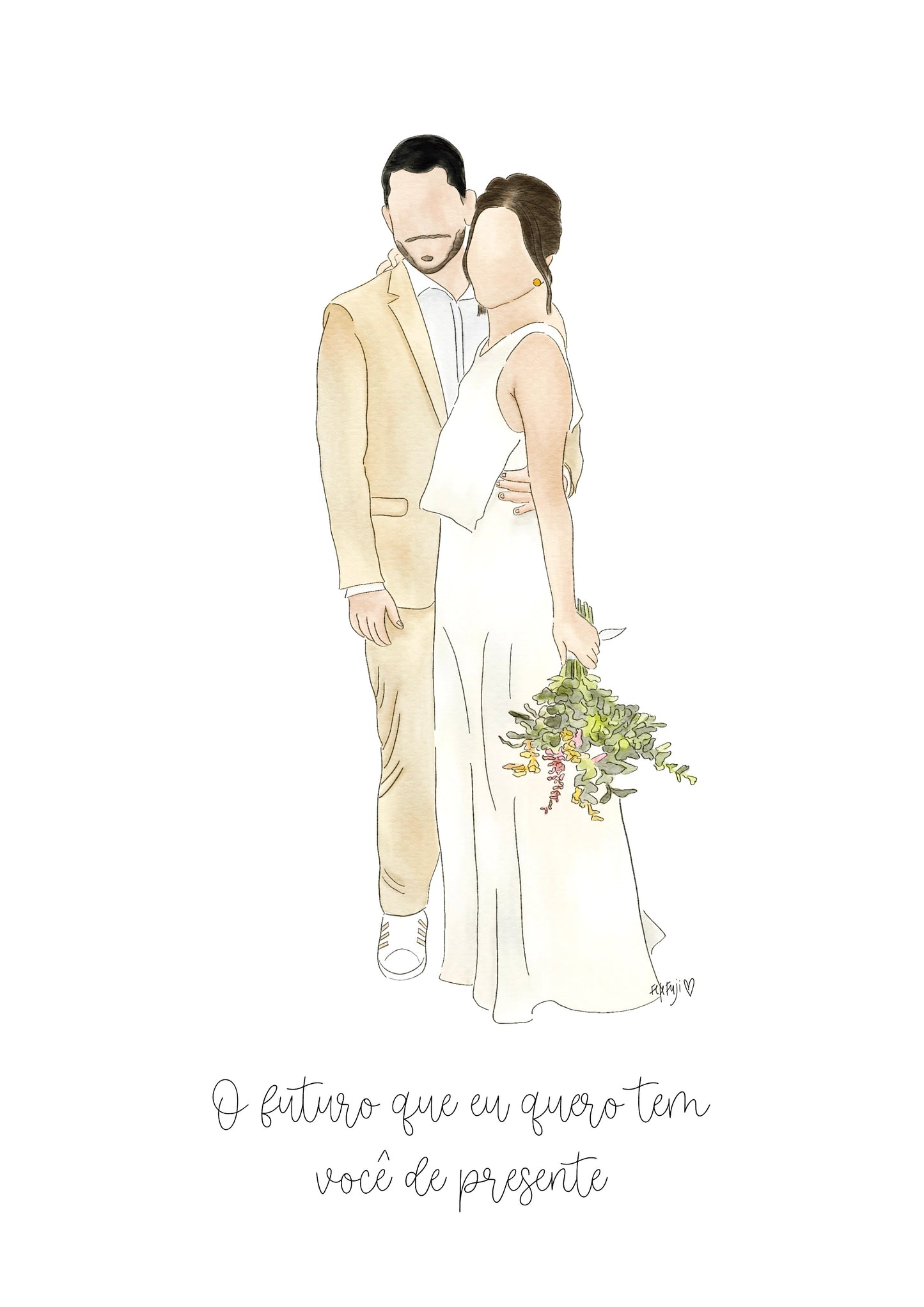 {impresso} aquarela digital: minimalista c/ contorno