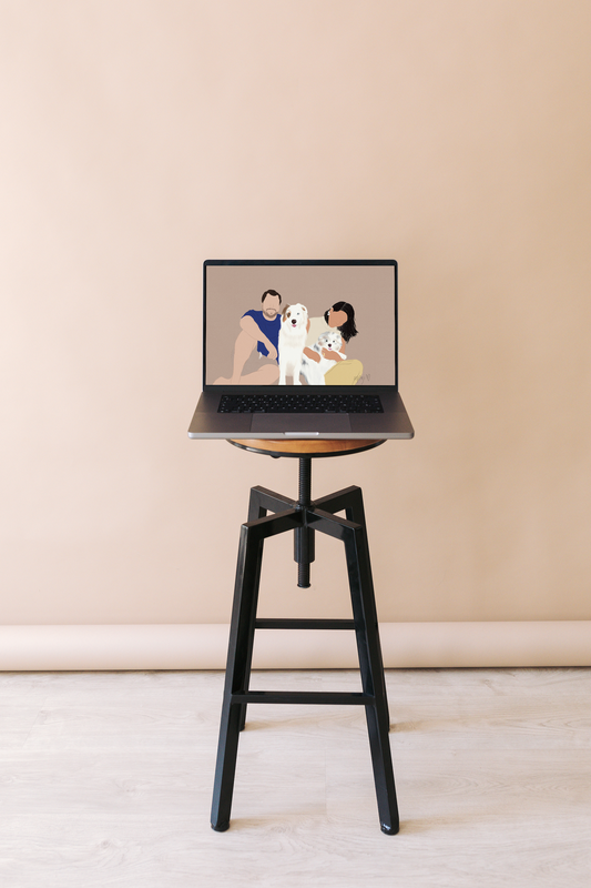 Giz e Caneta: Desenho minimalista personalizado (urgente)