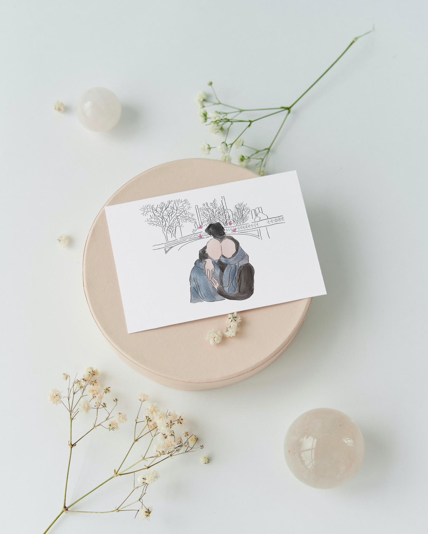 {impresso} aquarela digital: minimalista com fundo e contorno